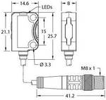Turck odbojni fotoelektrični senzor VS8EAPLLPQ 3803433 1 kos