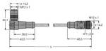 Turck 6914244 konektor za senzor/aktuator, konfekcioniran 1 kos