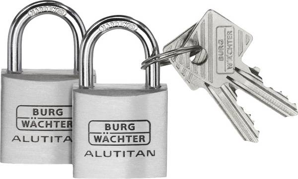 Burg Wächter 36161 ključavnica obešanka 40.00 mm enako zapiranje   aluminij zaklepanje s ključem