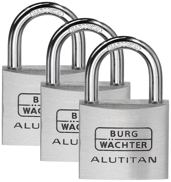 Burg Wächter 36251 ključavnica obešanka 40.00 mm enako zapiranje   aluminij zaklepanje s ključem