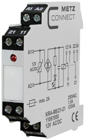 sklopni modul 12, 12 V/AC, V/DC (max) 2 menjalo Metz Connect 11061950 Piece 1 kos