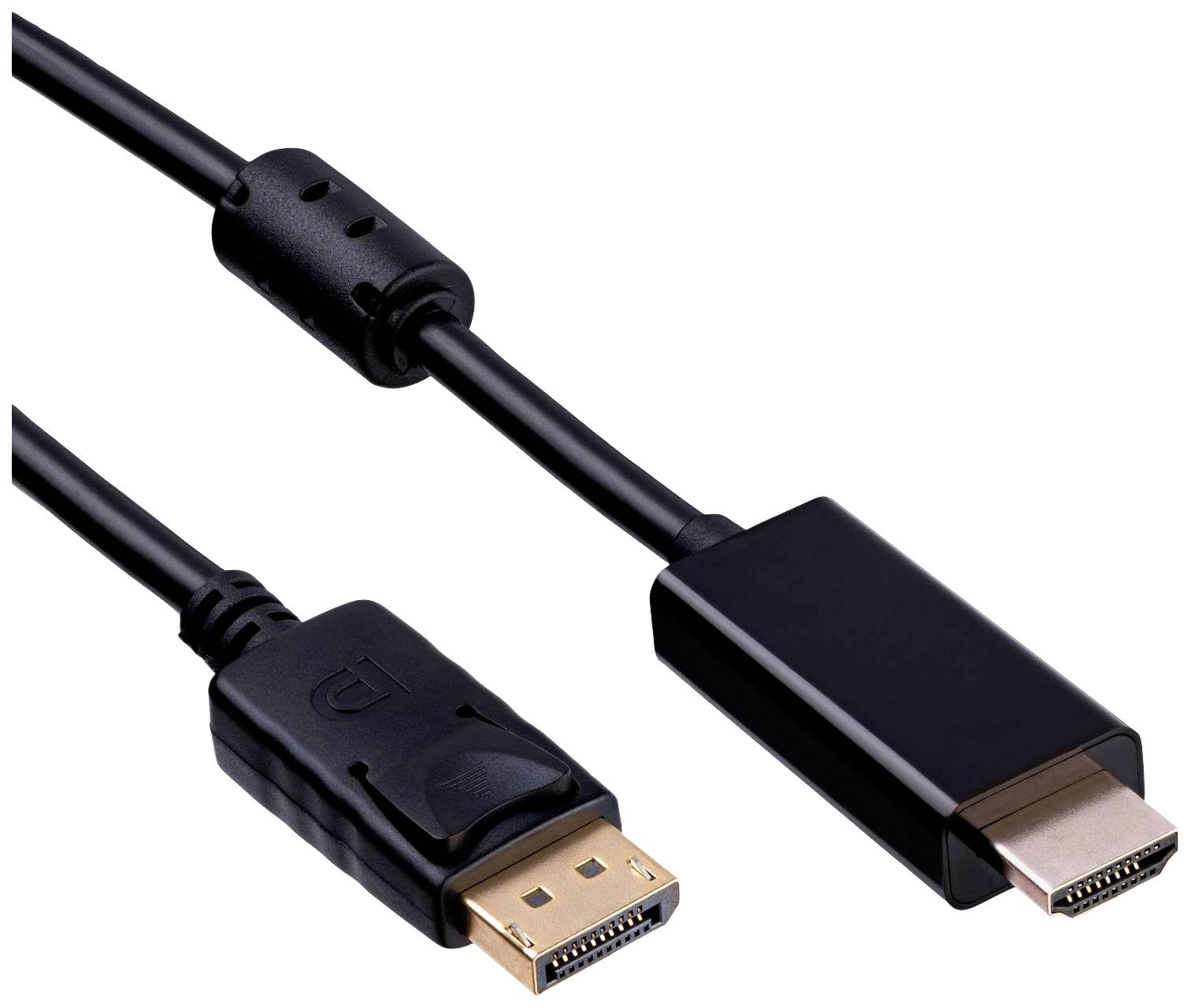 DisplayPort-HDMI kabel, ki povezuje dva naprava z različnimi priključki s prenosom digitalnih video signalov.
