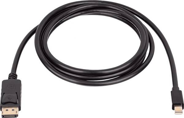 Akyga DisplayPort priključni kabel DisplayPort vtič, mini DisplayPort vtič 1.8 m črna AK-AV-15 DisplayPort kabel