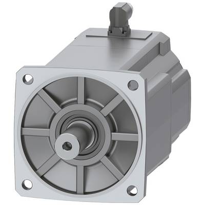 Siv elektromotor s kovinskim ohišjem in gredjo na sredini, primeren za industrijske aplikacije.