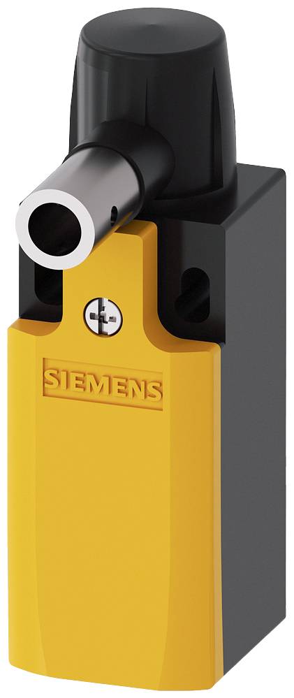 Siemensov pozicijski stikač v rumeni in črni barvi, namenjen industrijskim aplikacijam za krmiljenje strojnih gibanj.