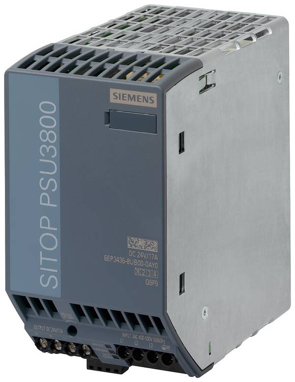 Siemens 6EP34368UB000AY0 napajanje za DIN-letev  24 V/DC 17 A 408 W Število izhodov:1 x  Vsebina, količina, vsebina količinskih enot na prodajno enoto 1 kos