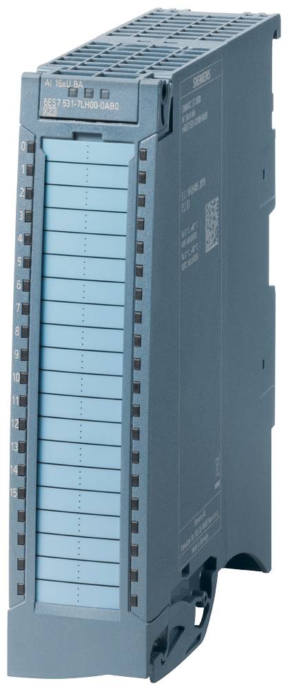 Sivo-modra modularna elektronska komponenta s stranskimi reži in črtno kodo, verjetno del krmilnega sistema.