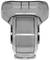Siv, prosojni zaščitni pokrov sedeža iz plastike, pogled od zgoraj.