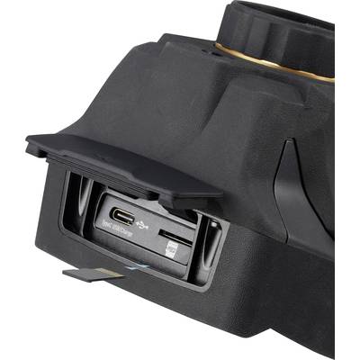 Črna kamera z odprtim prostorom prikazuje USB-C in Micro-USB priključke. Pomnilniški čip se vstavi.