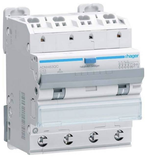 Hager ADM463QC FID stikalo/inštalacijski odklopnik 3-fazni     0.03 A 230 V, 400 V