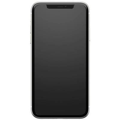 Pametni telefon s črnim zaslonom, pogled od spredaj.