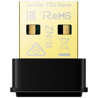 TP-Link Archer T3U Nano USB WLAN-adapter, kompaktne oblike, zlate kontaktne površine, podpira brezžične povezave.