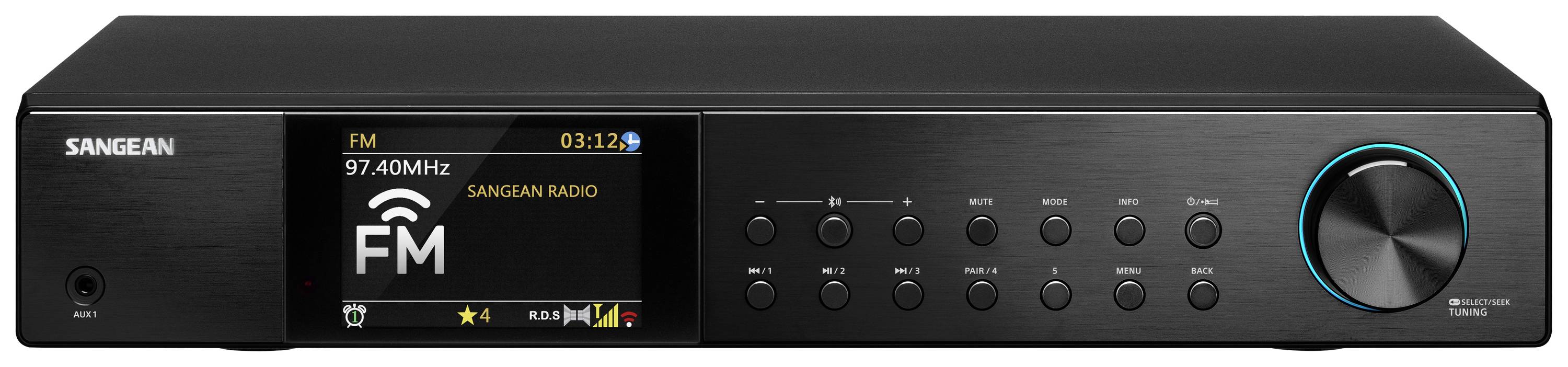 Sangean WFT-4 internetni radio hifi sprejemniki črna Bluetooth®, DAB+, internetni radio, WLAN-0