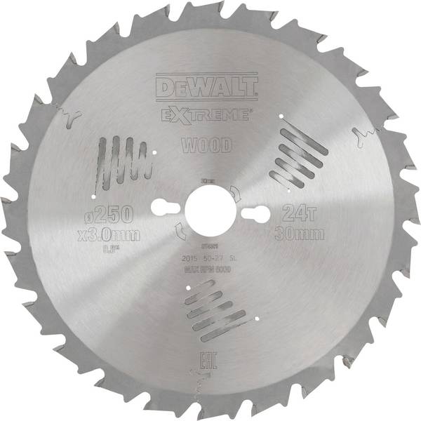 DEWALT DT4301-QZ DT4301-QZ list krožne žage 250 x 30 x 3.0 mm Število zobcev (na colo): 24 1 kos