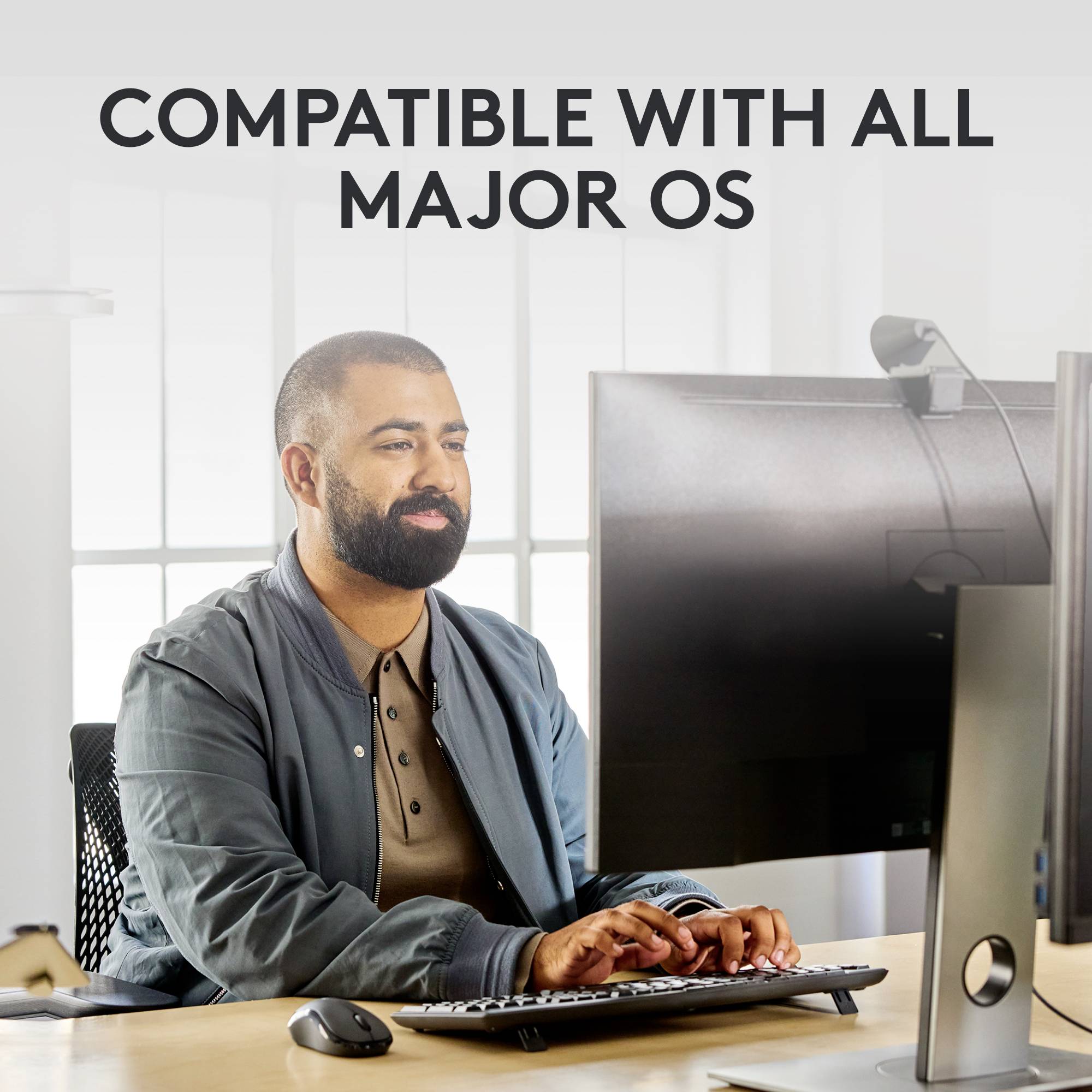 Logitech MK370 Combo for Business Bluetooth® tipkovnica, set miške odporen proti škropljenju vode, tihe tipke nemčija, q-3