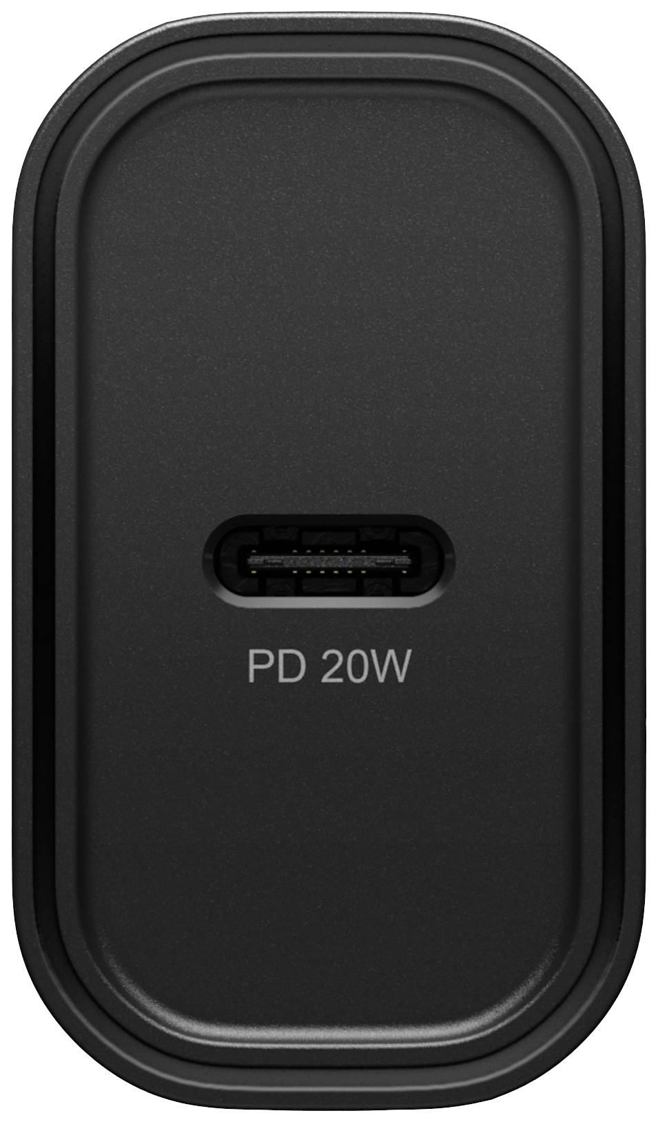Črn USB-C polnilec z napisom 'PD 20W'.