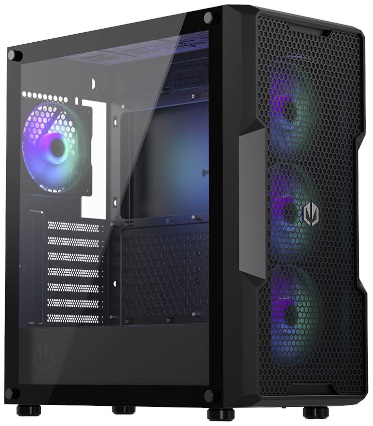 endorfy Regnum 400 ARGB midi-tower računalniško ohišje črna 4 vnaprej nameščeni LED ventilatorji, stransko okno, filter -31