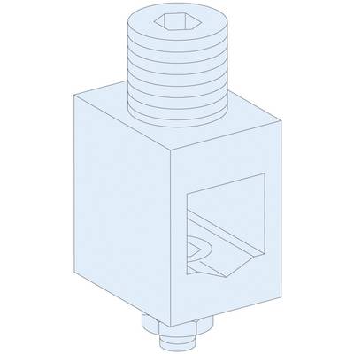 3D-model mehanskega dela, ki izgleda kot vijak s pravokotno držalno zgledno, šestrobo glavico vijaka in navojem.
