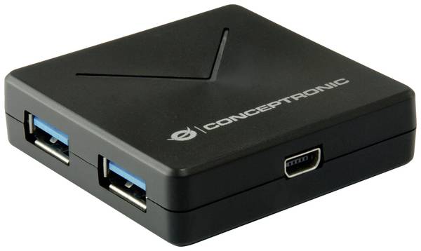 Conceptronic HUBBIES02B USB-Hub 4 vrata USB-A USB 3.1 gen.1 5 GBit/s  črna HUBBIES02B