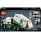 Lego Technic Set 42167: Smetarsko vozilo z gibljivim dvigalom inotiskom za recikliranje na kontejnerju. Embalaža prikazuje dokončan model in njegove funkcije.