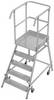 Krause 821034 aluminij lestev s podestom mobilna, montaža z orodjem Delovna višina (maks.): 3.20 m aluminij 39 kg