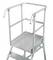 Aluminijasta lestev z ročaji in platformo za povečano varnost pri delu na višini.