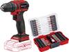 Einhell Power X-Change TE-CD 18/40 Li BL 2525945+2936799 akumulatorski vrtalni vijačnik 18 V Li-Ion vklj. 33-delni set Bit nastavkov, brez polnilca , brez akumulatorja