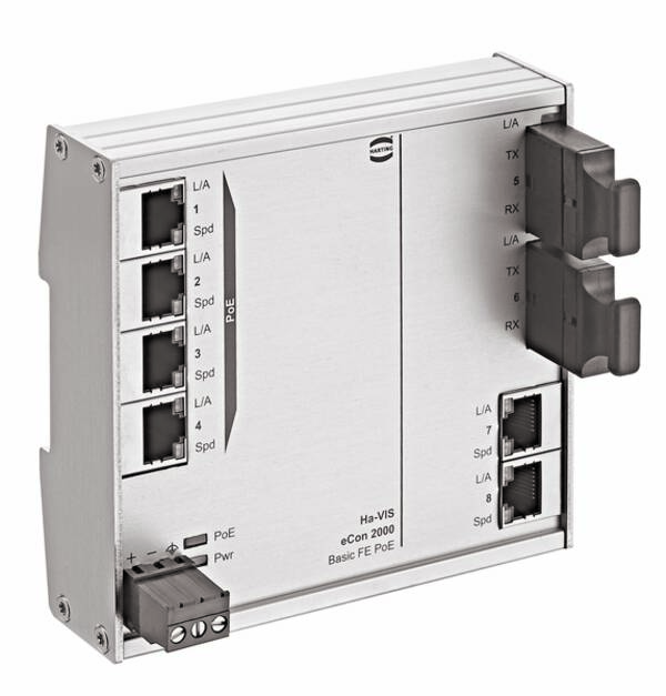 HARTING 24020062120 24 02 006 2120 industrijski Ethernet preklopnik  100 MBit/s poe funkcija