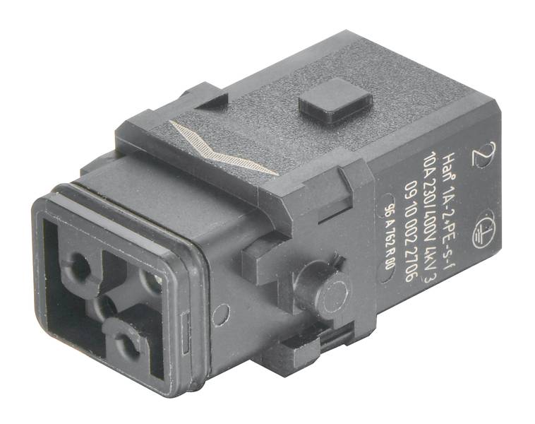 HARTING 09100022706 moški vložek Han® 1A 2 + PE vijačni 1 kos Piece