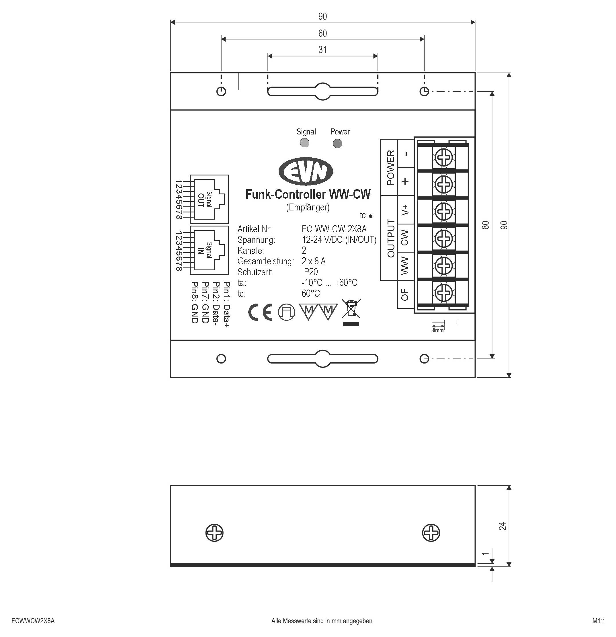 EVN FC-WW-CW-2x8A 1 kos-2