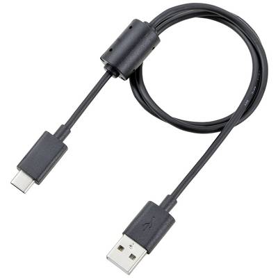 Črn USB-kabel s priključkoma USB-A in USB-C prikazuje povezavo med starejšimi in novejšimi napravami.