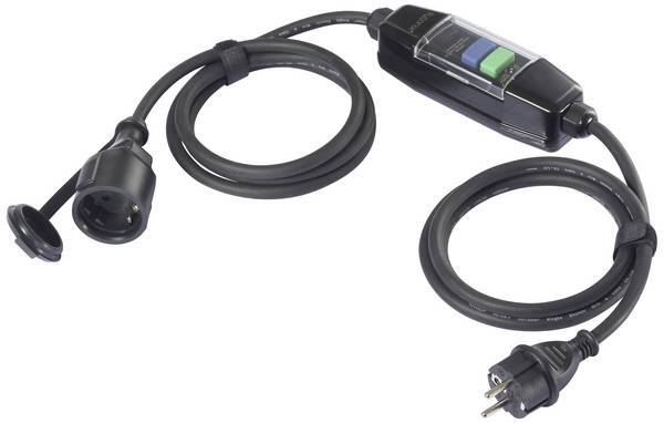 Sygonix SY-6052178 kabelski podaljšek za zaščito oseb  PRCD 230 V/AC črna IP44