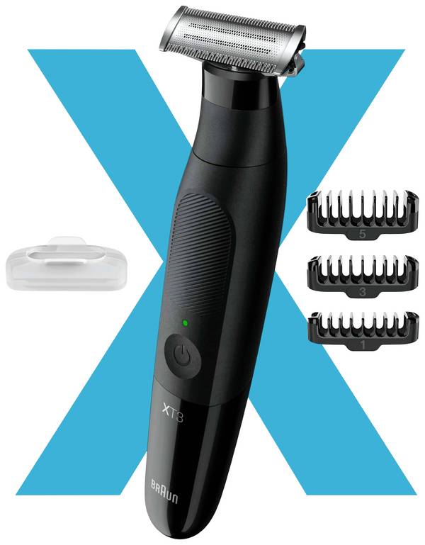 Braun XT3100 strižnik za brado, strižnik za lase, strižnik za nosne/ušesne dlačice pralni črna