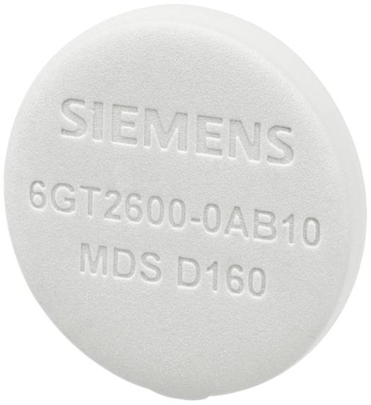 Okrogel bel RFID tag z napisom 'SIEMENS 6GT2600-0AB10 MDS D160'.