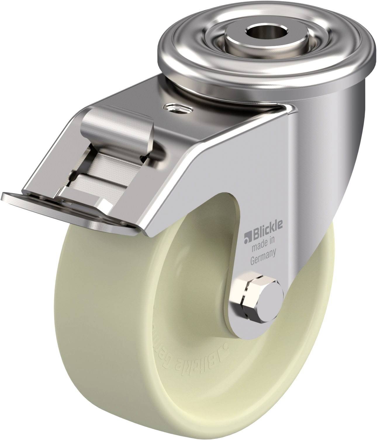 Blickle 940389 LIXR-POH 102G-FI vrtljivo kolo iz nerjavečega jekla, odporno na vročino Premer kolesa: 100 mm Nosilnost (maks.): 150 kg 1 kos