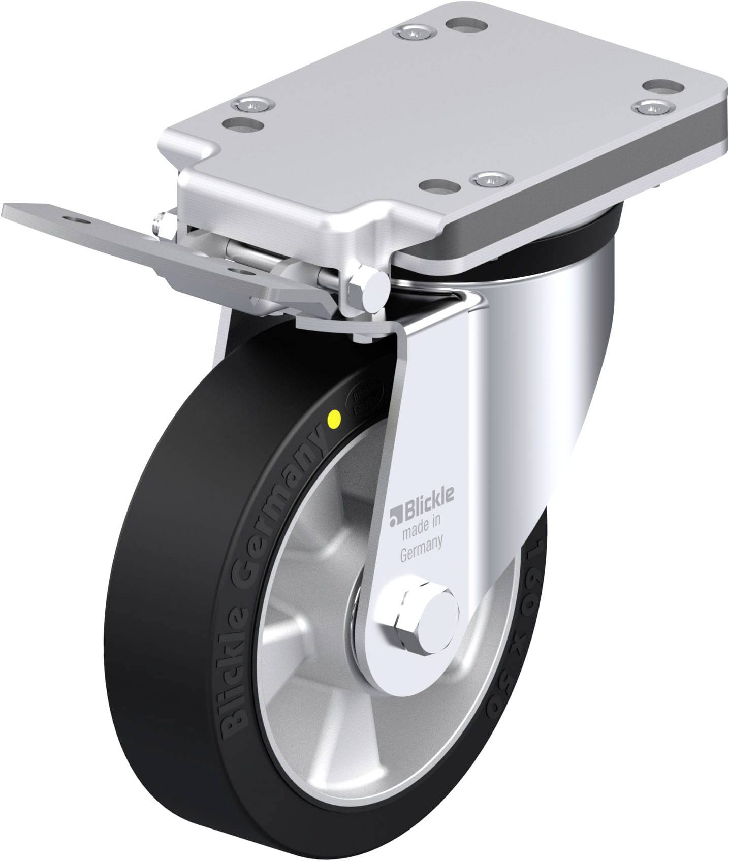 Blickle 744725 LK-ALEV 160K-IS-EL vrtljivo kolo iz jeklene pločevine Premer kolesa: 160 mm Nosilnost (maks.): 400 kg 1 kos