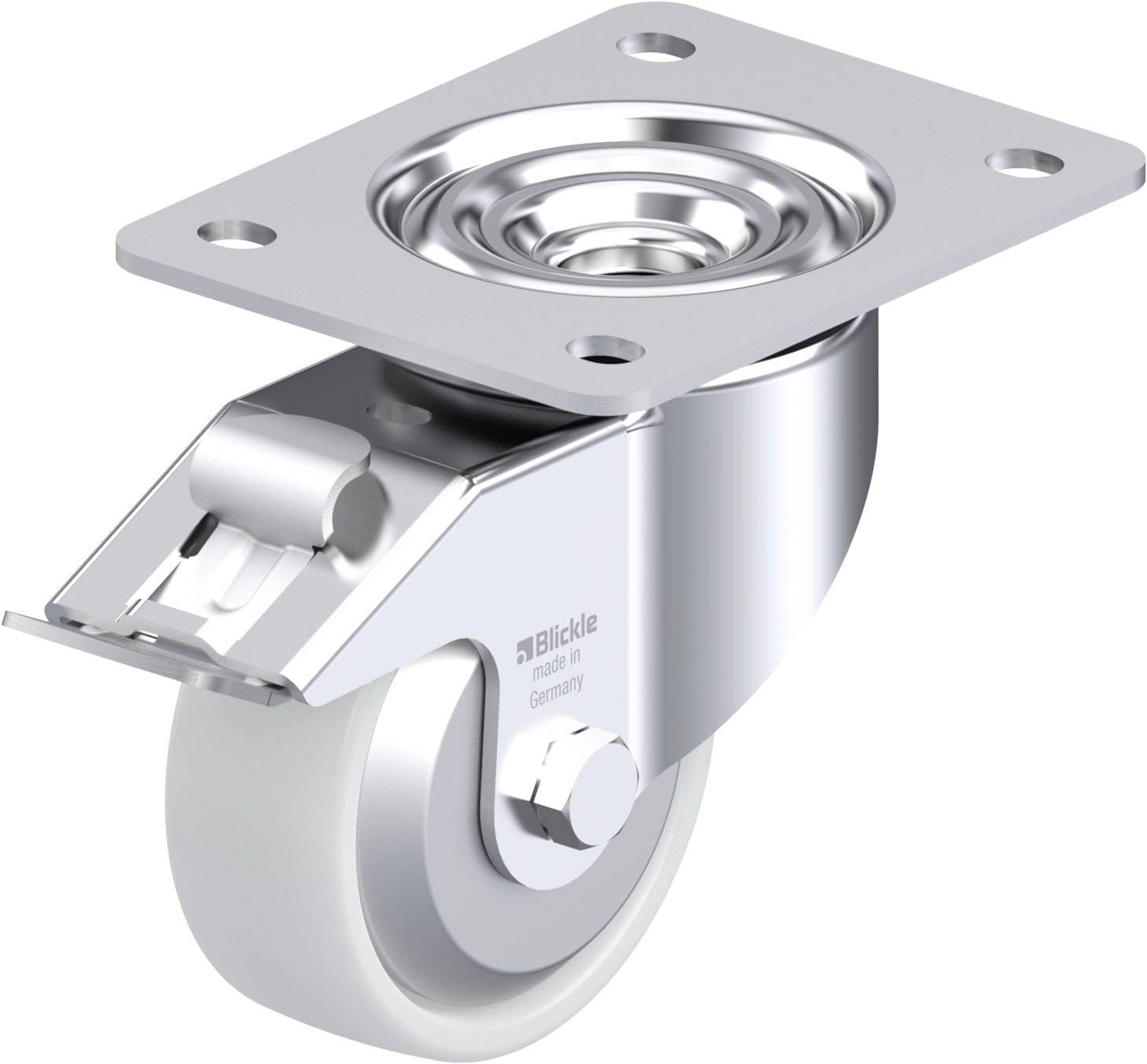 Blickle 750237 LK-PO 100KA-3-FI-FA vrtljivo kolo iz jeklene pločevine Premer kolesa: 100 mm Nosilnost (maks.): 280 kg 1 kos