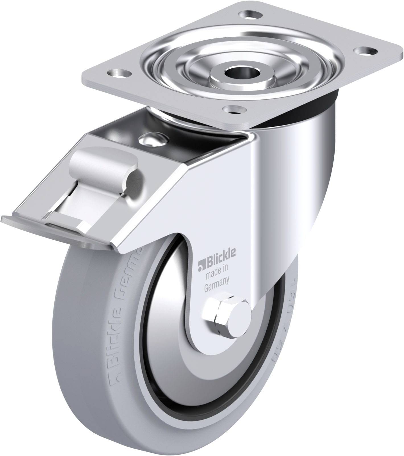 Blickle 749361 L-POEV 160KAD-FI-SG-FA vrtljivo kolo iz jeklene pločevine Premer kolesa: 160 mm Nosilnost (maks.): 400 kg 1 kos