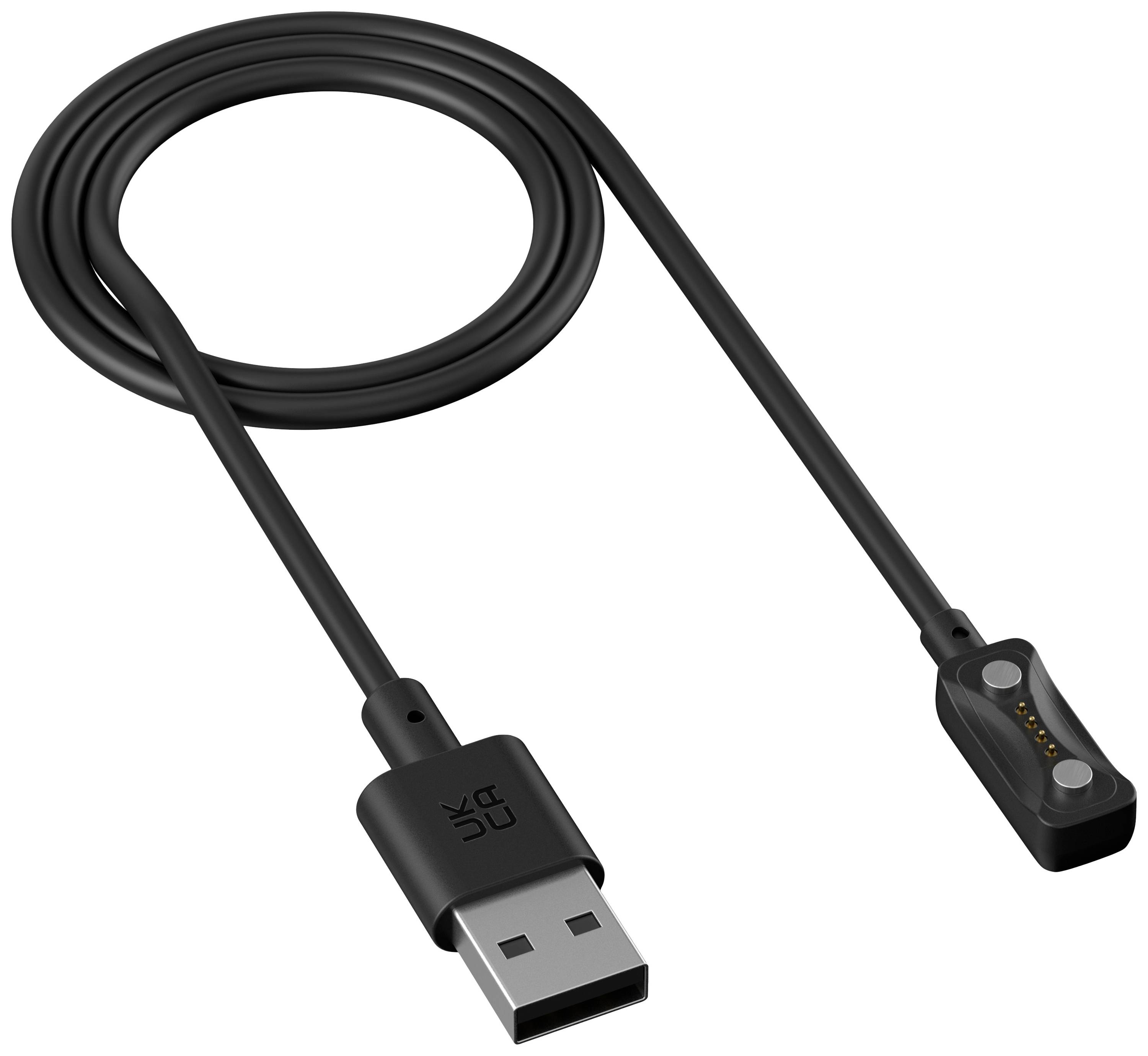 Polnilni kabel z USB priključkom in magnetnim adapterjem za pametno uro. Idealen za hitro in varno polnjenje.