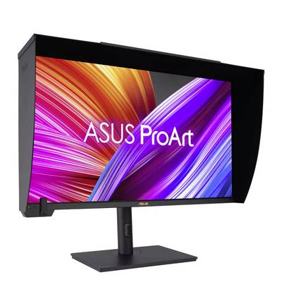 ASUS ProArt računalniški monitor z barvito zaslon in vgrajeno zaščito pred bleščanjem, idealen za ustvarjalno delo.