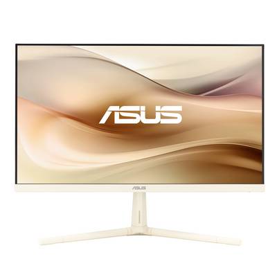 Računalniški zaslon ASUS, modelna številka VZ239Q, z elegantnim dizajnom in ozkim robom, nameščen na beli podstavek.