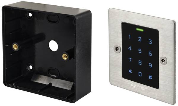 Sygonix SY-6121664 kodna tipkovnica z RFID podometna, nadometna  12 V/DC, 18 V/DC IP66 z osvetljeno tipkovnico, z zaslonom na dotik