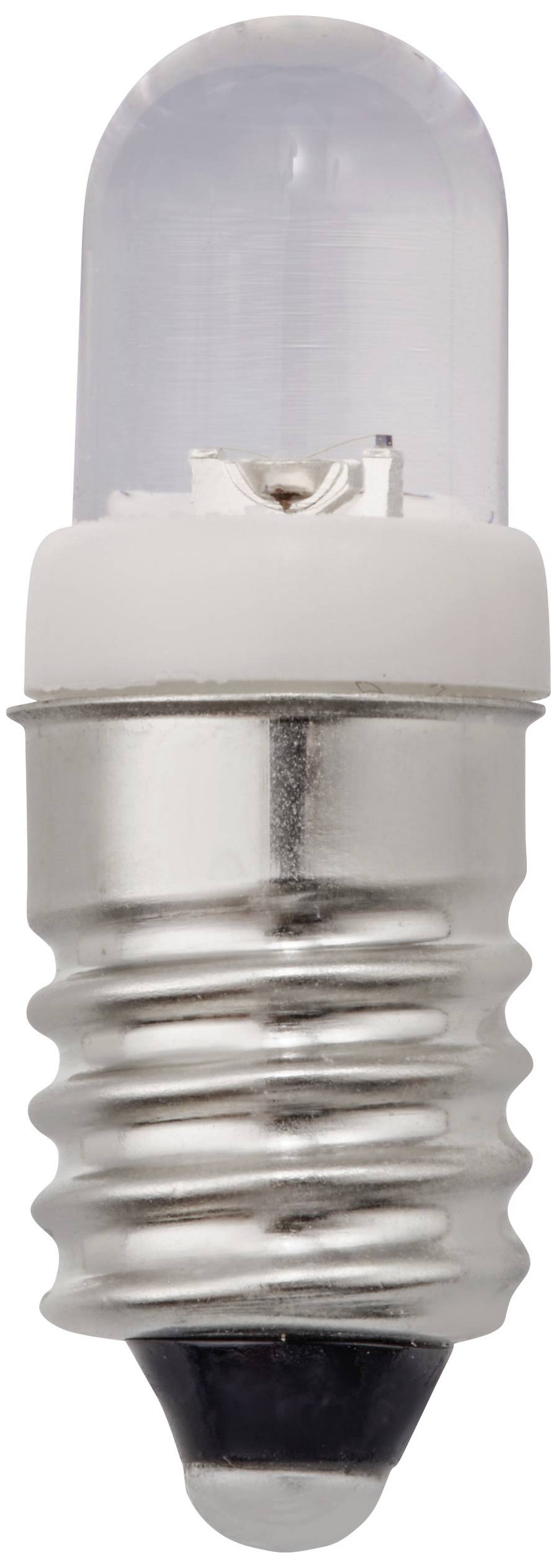 Majhna LED-žarnica z nastavkom E14, srebrne in prozorne barve, primerna za naprave ali posebne osvetlitvene namene.