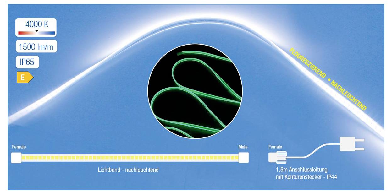 AS Schwabe 46711 LED svetlobni trak EEK: E (A - G) z moškim konektorjem 230 V 25 m naravna bela 1 kos-1