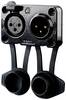 Rean AV RRX3MF-Z-012-1 XLR-konektor vgradni moški konektor, vgradni ženski konektor Število pinov: 3 črna 1 kos Piece