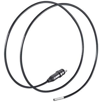 Fleksibilni endoskopski kabel s kovinskim vtičem na enem koncu. Primeren za medicinske ali tehnične namene.