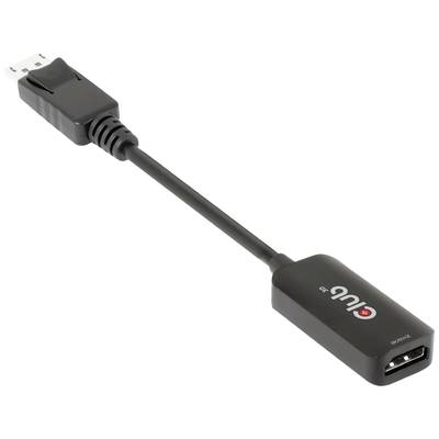 DisplayPort na HDMI adapter s črnim kablom, primeren za priklop računalnikov ali prenosnih računalnikov na HDMI zaslone.