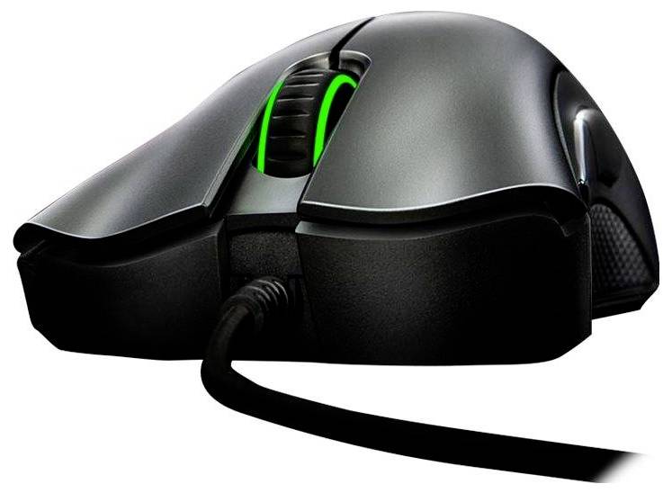 RAZER DeathAdder Essential White Ed igralna miška kabelska povezava optični črna 5 Tipke 6400 dpi ergonomski-0