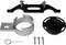 'Komplet z kovinskimi deli: črna podpora, srebrna sponka, črni vložki, tri vijaki in žica. Za montažo orodja.'