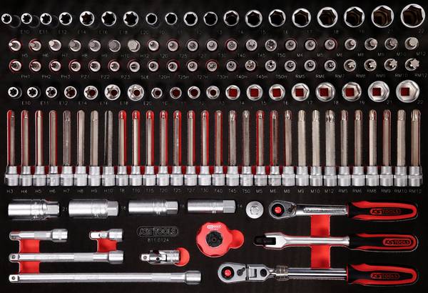 KS Tools  nasadni ključi v kompletu  3/8" (10 mm)  811.0124
